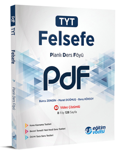 TYT Felsefe Planlı Ders Föyü PDF Eğitim Vadisi Yayınları ANKA Fotokopi