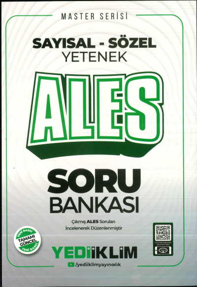 2025 ALES Sayısal Sözel Yetenek Soru Bankası Yediiklim Yayınları ANKA Fotokopi