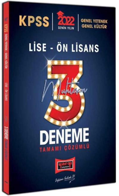 KPSS GY GK Lise Ön Lisans Tamamı Çözümlü Muhteşem 3 Deneme