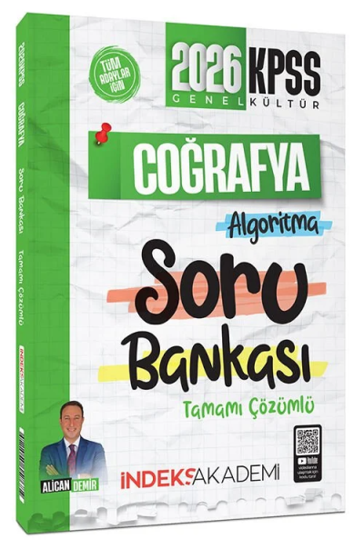 2026 KPSS Coğrafya Algoritma Soru Bankası Çözümlü Alican Demir İndeks Akademi Yayıncılık ANKA Fotokopi