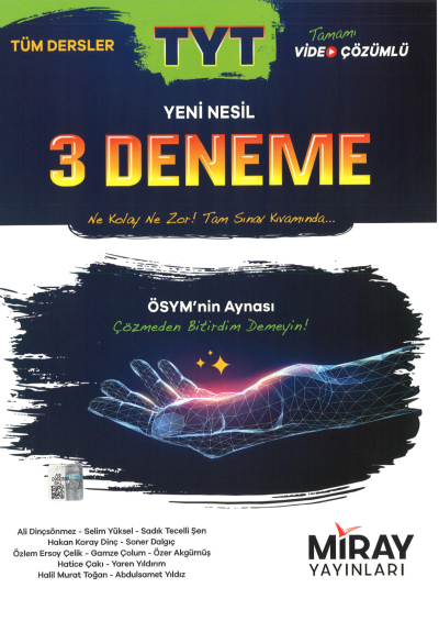 TYT Tüm Dersler Yeni Nesil 3 Deneme ANKA Fotokopi