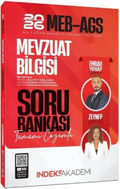 2026 MEB-AGS Mevzuat Bilgisi Soru Bankası Çözümlü İndeks Akademi Yayıncılık ANKA Fotokopi