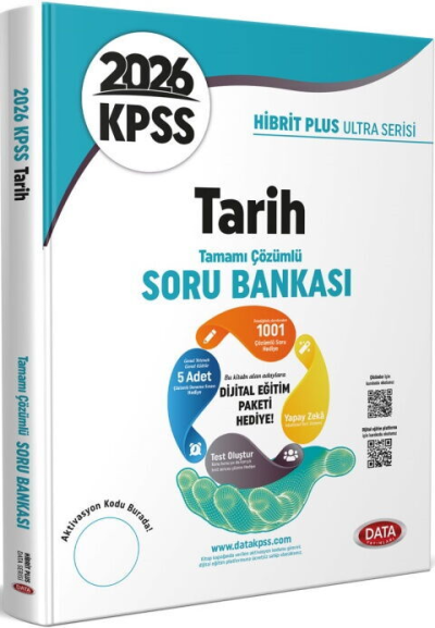 2026 KPSS Tarih Hibrit Plus Ultra Serisi Karekod Çözümlü Soru Bankası Data Yayınları ANKA Fotokopi