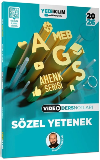 2026 MEB-AGS Sözel Yetenek Video Ders Notları Ahenk Serisi Yusuf Bayraktar Yediiklim Yayınları