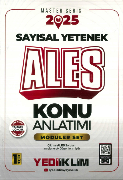 2025 ALES Modüler Set (SAYISAL YETENEK) Konu Anlatımı Yediiklim Yayınları ANKA Fotokopi