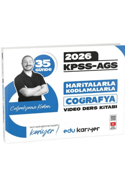 Coğrafyanın Kodları 2026 KPSS-AGS 35 Günde Haritalarla Kodlamalarla Coğrafya Video Ders Kitabı Edu Kariyer ANKA Fotokopi
