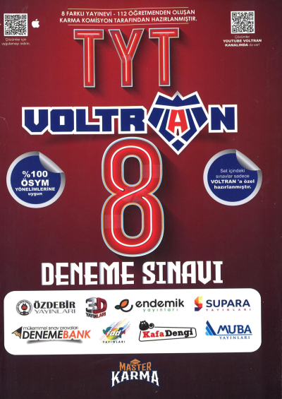 TYT Voltran 8 Deneme Sınavı Master Karma ANKA Fotokopi