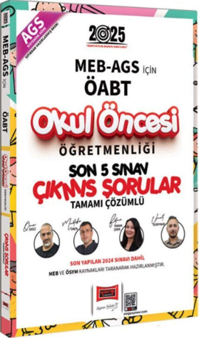 2025 MEB AGS ÖABT Okul Öncesi Öğretmenliği Son 5 Sınav Çıkmış Sorular Yargı Yayınları