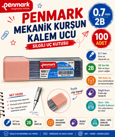 PENMARK SİLGİLİ UÇ KALEM UCU 0.7MM ANKA Fotokopi