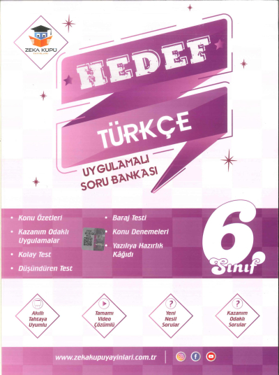 6. Sınıf Türkçe Hedef Uygulamalı Soru Bankası Zeka Küpü Yayınları ANKA Fotokopi