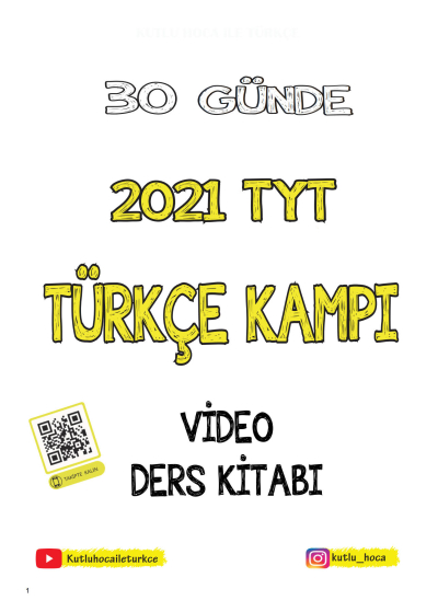 KUTLU HOCA 30 GÜNDE TÜRKÇE TYT KAMPI