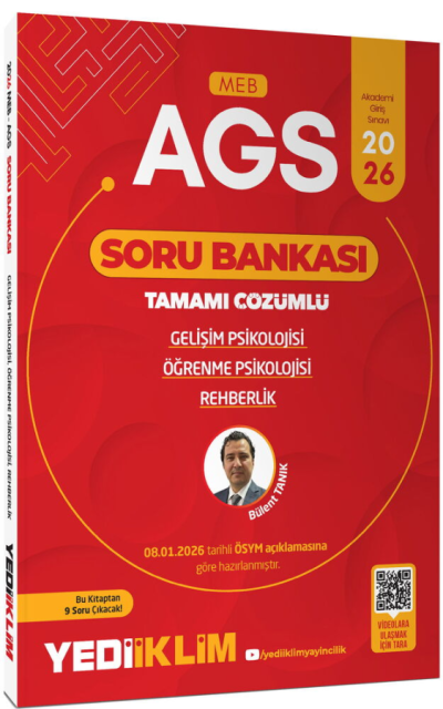 2026 MEB-AGS Eğitim Bilimleri Gelişim, Öğrenme Psikolojisi ve Rehberlik Soru Bankası Çözümlü Yediiklim Yayınları