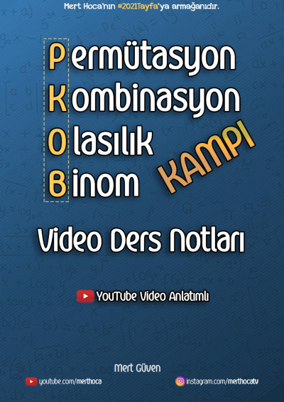 MERT HOCA PERMÜTASYON KOMBİNASYON OLASILIK BİNOM (PKOB) ANKA Fotokopi