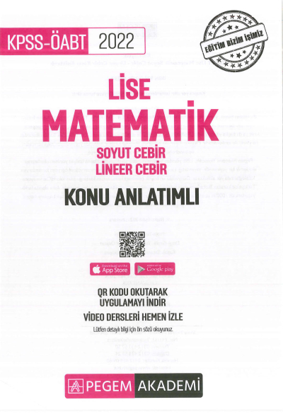 LİSE MATEMATİK SOYUT CEBİR- LİNEER CEBİR KONU ANLATIMLI ANKA Fotokopi