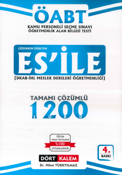 ES'İLE DKAB İHL MESLEK DERSLERİ ÖĞRETMENLİĞİ TAMAMI ÇÖZÜMLÜ 1200 SORU ANKA Fotokopi