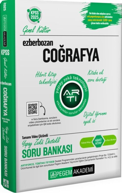 2025 Ezberbozan KPSS Genel Yetenek Genel Kültür Coğrafya Soru Bankası Pegem Akademi Yayıncılık ANKA Fotokopi