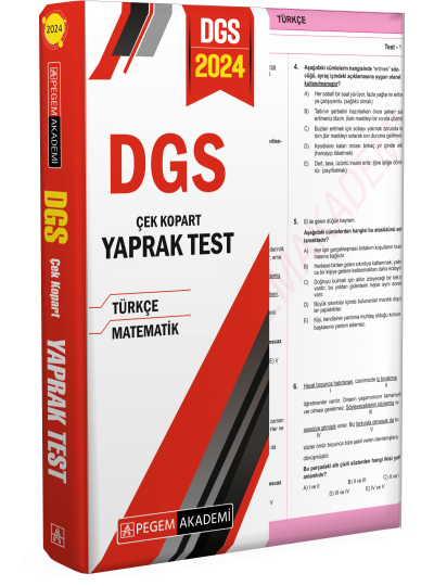 2024 DGS Çek Kopart Yaprak Test ANKA Fotokopi