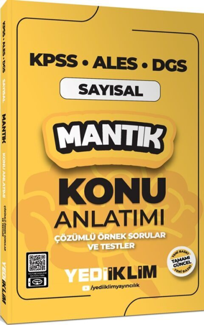 2025 KPSS ALES DGS Sayısal Mantık Konu Anlatımı Yediiklim Yayınları ANKA Fotokopi