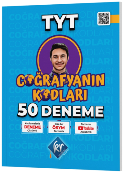 TYT Coğrafyanın Kodları Coğrafya 50 Deneme Video Çözümlü KR Akademi Yayınları ANKA Fotokopi