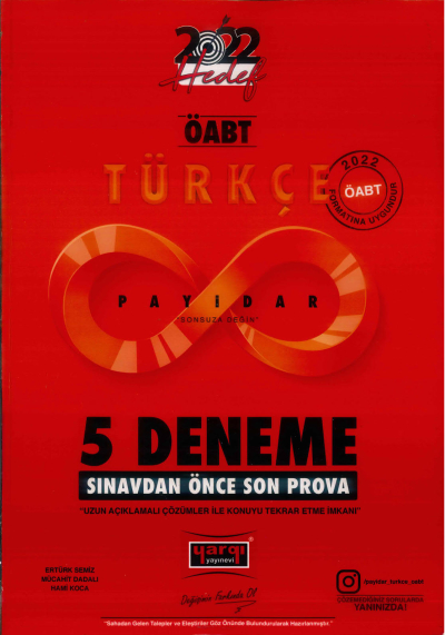 PAYİDAR 5 DENEME SINAVDAN ÖNCE SON PROVA ANKA Fotokopi