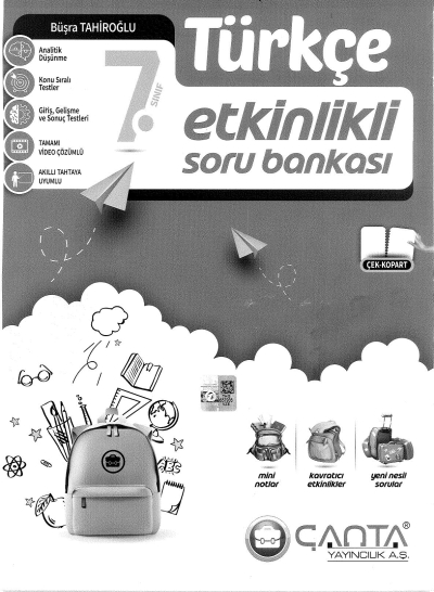 7. Sınıf Türkçe Etkinlikli Soru Bankası Çanta Yayıncılık