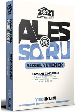MASTER ALES SÖZEL SORU BANKASI 2021 BASIM ANKA Fotokopi