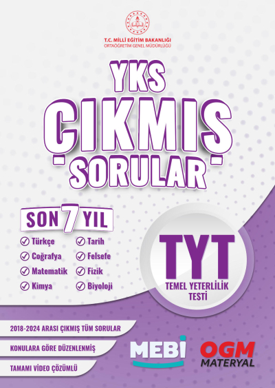 TYT Çıkmış Sorular 2018-2024 Son 7 YIL Mebi ANKA Fotokopi
