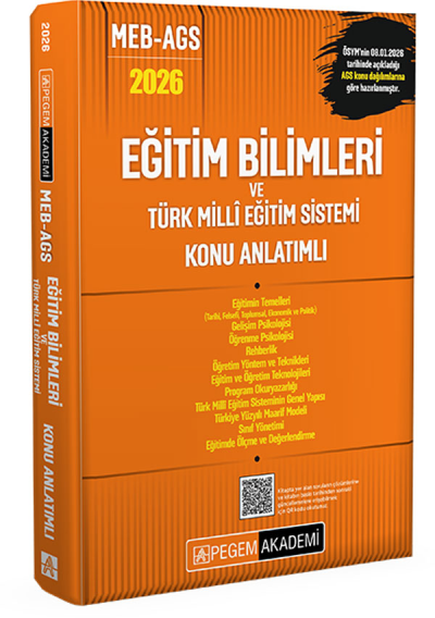 2026 MEB-AGS Eğitim Bilimleri Konu Anlatımlı Pegem Akademi Yayınları ANKA Fotokopi