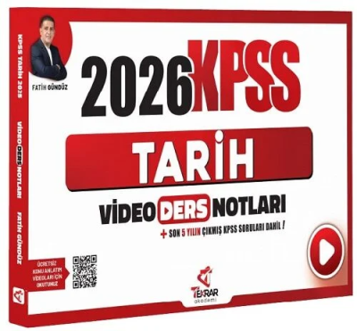 2026 KPSS Tarih Video Ders Notları Fatih Gündüz Tekrar Akademi Yayınları ANKA Fotokopi