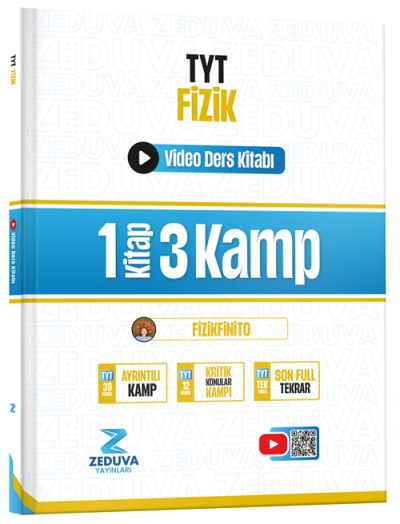 Fizikfinito TYT Fizik 1 Kitap 3 Kamp Video Ders Kitabı Zeduva Yayınları ANKA Fotokopi