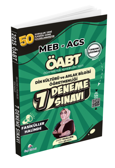 ÖABT MEB-AGS DKAB Din Kültürü ve Ahlak Bilgisi Öğretmenliği 7 Deneme Fasikül Çözümlü Dizgi Kitap Yayınları ANKA Fotokopi