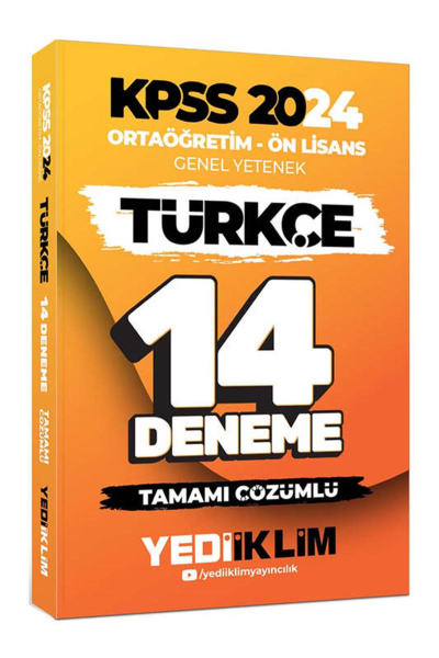 Ortaöğretim Ön Lisans Genel Yetenek Türkçe 14 Deneme Tamamı Çözümlü ANKA Fotokopi