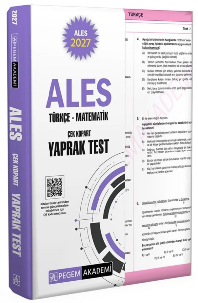 2027 ALES Türkçe Matematik Yaprak Test Pegem Akademi ANKA Fotokopi