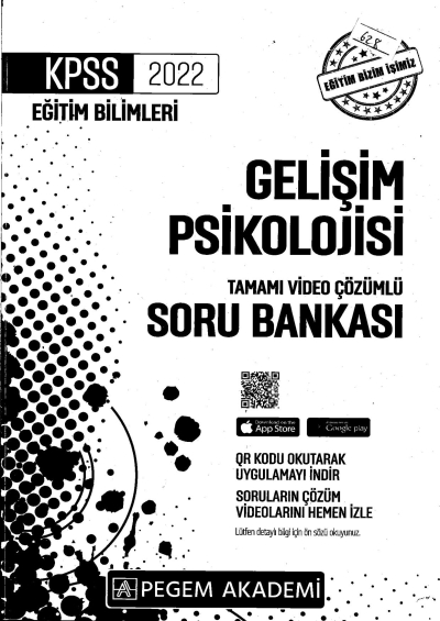 2022 KPSS Eğitim Bilimleri GELİŞİM PSİKOLOJİSİ SORU BANKASI ANKA Fotokopi