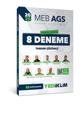 2026 MEB AGS Fasikül Fasikül 8 Deneme Tamamı Çözümlü Yediiklim Yayınları ANKA Fotokopi