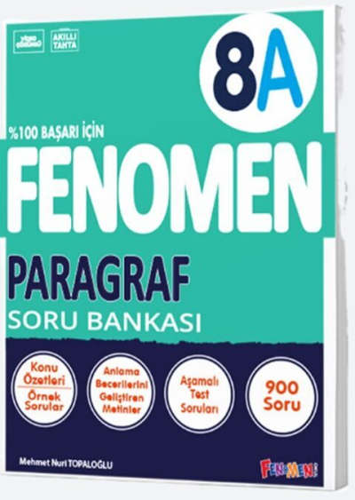 8. Sınıf Paragraf A Fenomen Soru Bankası Fenomen Okul Yayınları ANKA Fotokopi