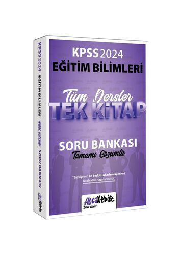 2024 KPSS Eğitim Bilimleri Tüm Dersler Tamamı Çözümlü Tek Kitap Soru Bankası HocaWebde Yayınları