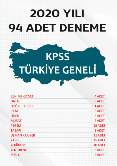 94 ADET TG DENEME 2020 YILI TG LİSTEMİZDEKİ TÜM YAYINLARI KAPSAR (TG136-TG148 ARASI) ANKA Fotokopi