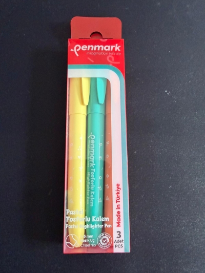 Penmark Kalem Tipi Fosforlu Kalem 3 Lü Bristol Pastel ANKA Fotokopi