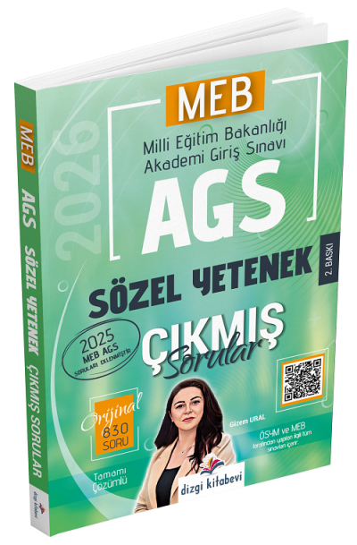 2026 MEB-AGS Sözel Yetenek Çıkmış Sorular Çözümlü - Gizem Ural Dizgi Kitap
