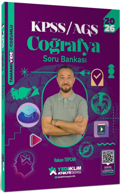 2026 KPSS Coğrafya Atölye Soru Bankası Çözümlü - Hakan Topcan Yediiklim Yayınları ANKA Fotokopi