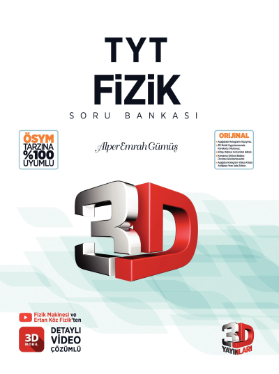 TYT Fizik Soru Bankası 3D ANKA Fotokopi