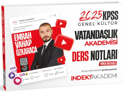 İndeks Akademi 2025 KPSS Vatandaşlık Akademisi Video Ders Notları ANKA Fotokopi