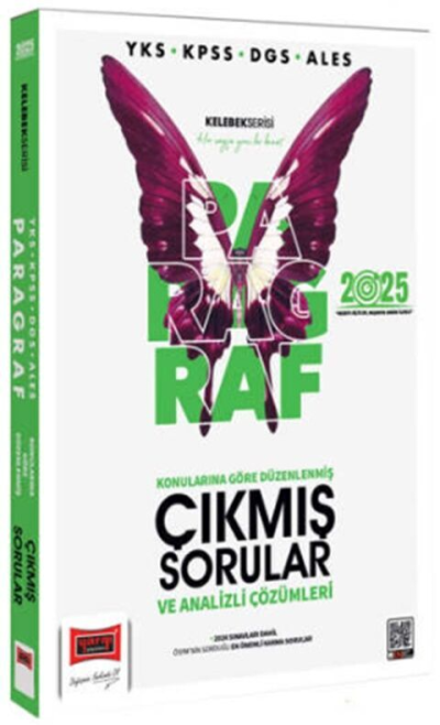 2025 YKS KPSS DGS ALES Kelebek Serisi Tamamı Çözümlü Paragraf Konularına Göre Düzenlenmiş Çıkmış Sorular Yediiklim Yayınları ANKA Fotokopi