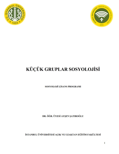 Küçük Gruplar Sosyolojisi ANKA Fotokopi