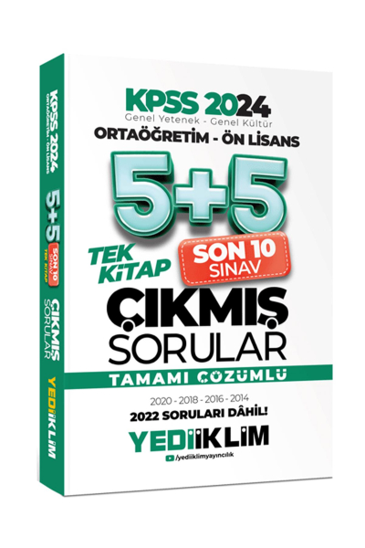 Ortaöğretim - Ön Lisans Tamamı Çözümlü 5+5 Çıkmış Sorular Tek Kitap (2014-2022) ANKA Fotokopi