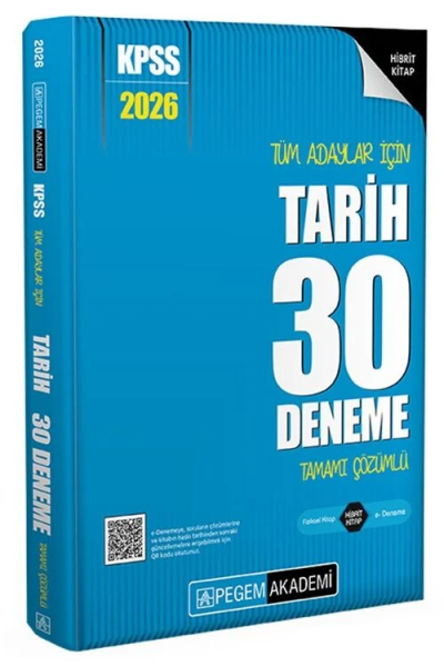 2026 KPSS Tüm Adaylar İçin Tarih 30 Deneme Tamamı Çözümlü Pegem Yayınları ANKA Fotokopi