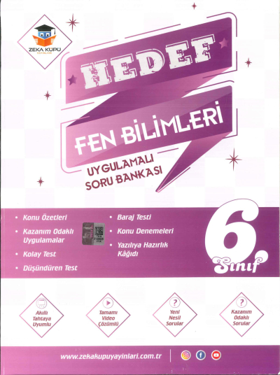6. Sınıf Fen Bilimleri Hedef Uygulamalı Soru Bankası Zeka Küpü Yayınları