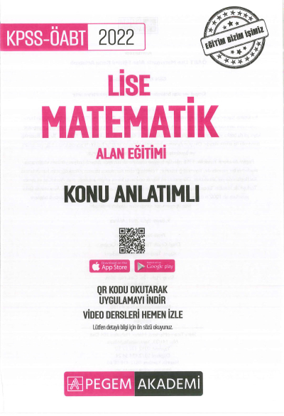 LİSE MATEMATİK ALAN EĞİTİMİ KONU ANLATIMLI ANKA Fotokopi