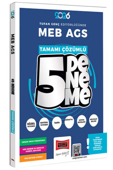 2026 MEB AGS Tüm Dersler Tamamı Çözümlü 5 Deneme Sınavı Yargı Yayınları ANKA Fotokopi